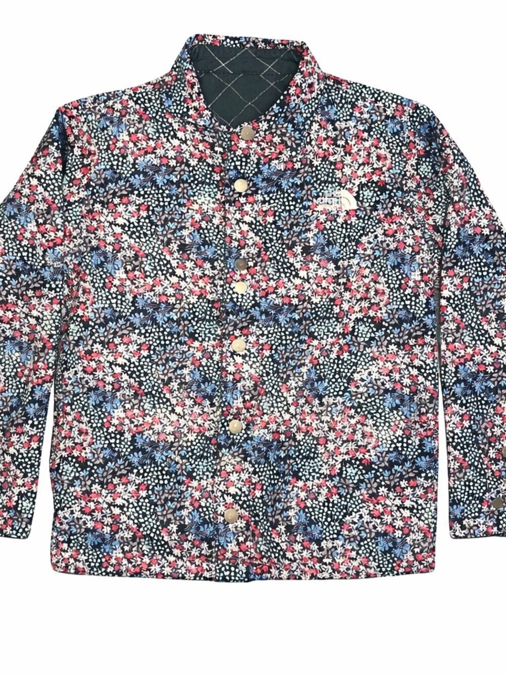 The North Face Floral Jacket Girls | Lightweight Button Up Coat Outdoor Hiking - Picture 2 of 9